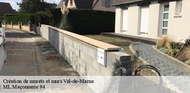 Création de murets et murs 94 Val-de-Marne  ML Maçonnerie 94