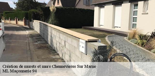 Création de murets et murs  chennevieres-sur-marne-94430 ML Maçonnerie 94