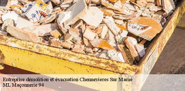 Entreprise démolition et évacuation  chennevieres-sur-marne-94430 ML Maçonnerie 94